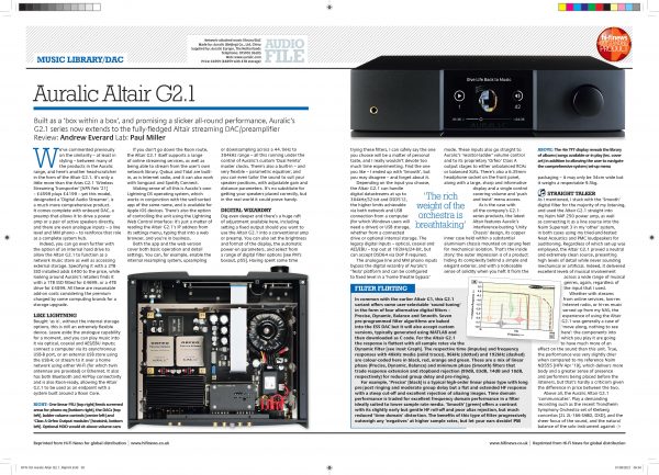 HI-FI NEWS编辑选择奖，ALTAIR G2.1插图