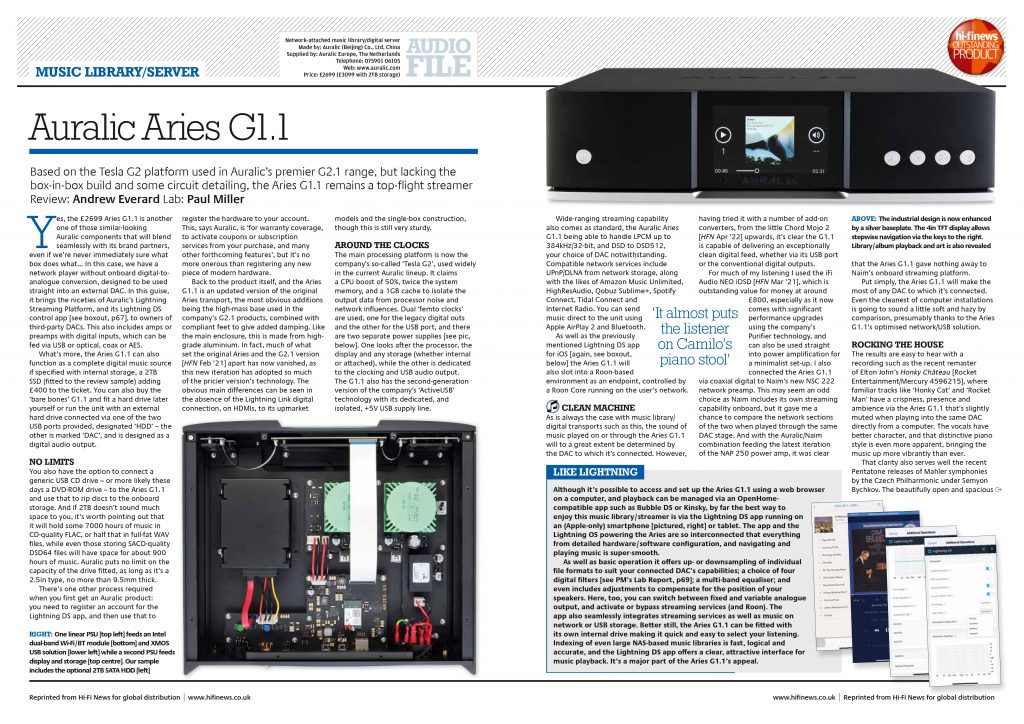 HIFI NEWS 评测新款白羊座 ARIES G1.1插图